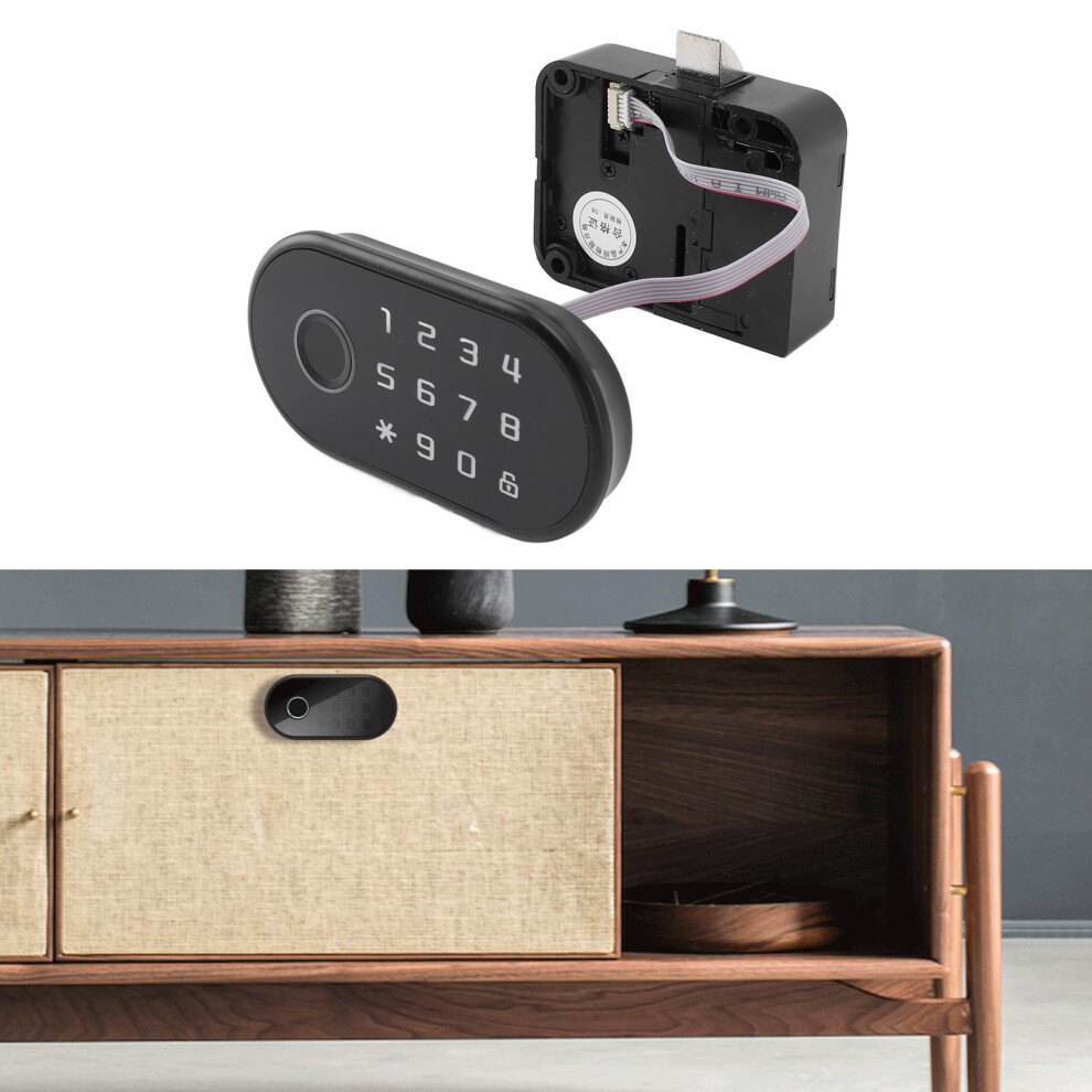 Fingerprint Cabinet Lock With 3 Unlock Methods, Keyless, Usb & Password 3291385921043