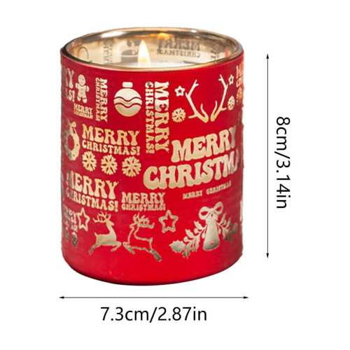 Vánoční vonná svíčka červená skleněná 355 ml 2