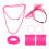 2Ensembles Ensemble Accessoires 80S Rose Filet Pour Fête 1