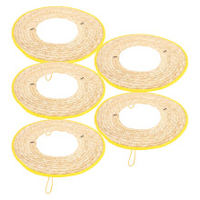 5Pièces Protection Solaire Beige En Paille Pour Casque De Sécurité