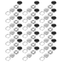 150Ensembles Kit D’outils Boutons Pression Alliage Noir Pour Couture