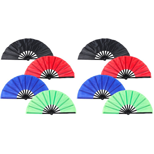 8Pcs Assorted Color Foldable Hand Fans for Holiday Use 2