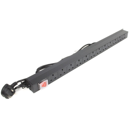 kenable PDU UK Sockets 12 Way with UK Plug Power Distribution Unit Vertical 3m 1