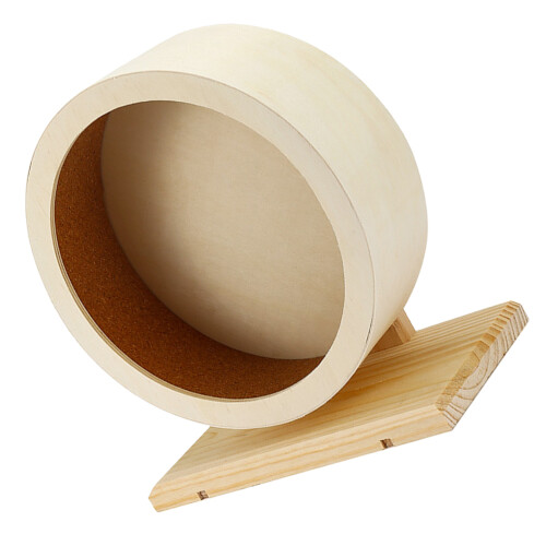 Roue En Bois Khaki Silencieuse Pour Rongeurs Hamsters