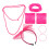 2Ensembles Ensemble Accessoires 80S Rose Filet Pour Fête 3