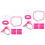 2Ensembles Ensemble Accessoires 80S Rose Filet Pour Fête 6