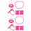 2Ensembles Ensemble Accessoires 80S Rose Filet Pour Fête 7