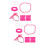 2Ensembles Ensemble Accessoires 80S Rose Filet Pour Fête 9