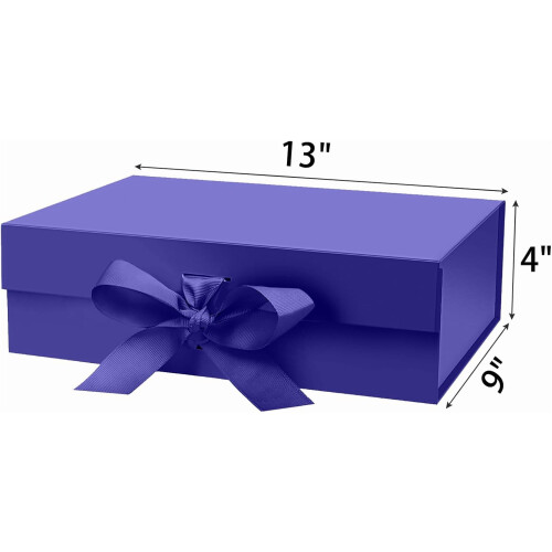 Μεγάλο μπλε μαγνητικό κουτί δώρου 13x9x4in 1