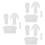 3Sets Transparent Acrylic DIY Boots Pendants Template White Craft Tool 6