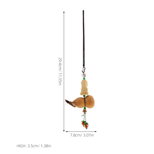Décoration Auto Bois Pendentif Gourde Couleur 1