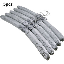 (Grey)Large Satin Padded Hanger Silk Hangers Wardrobe Organization Hotel Room Supplies