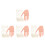 4Sets Bendable Mannequin Hand for Nail Art Practice with Nail Tips 6