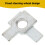 2Pièces Tampons Fixation Volant Aluminium Argenté Auto Polyvalent 7