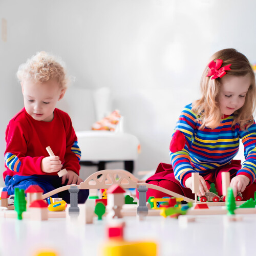Plastic Track Support for Wooden Train Sets Assorted Colors 2