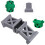 Plastic Track Support for Wooden Train Sets Assorted Colors 7