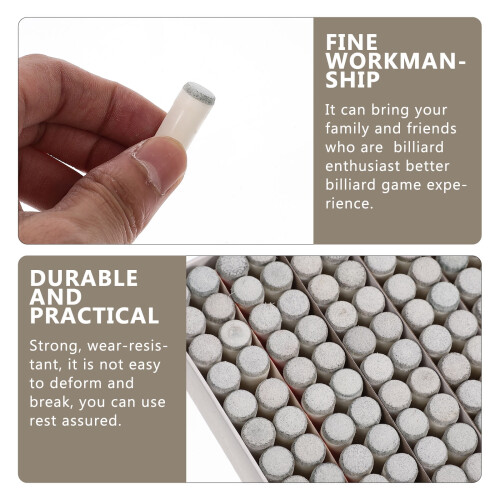 Pool Cue Tips Wear-Resistant for Daily Use 100Pcs 2