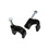 Round Black  9mm Cable Clips Secure Fastenings Cables [100 Pack] 4