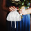 Bride Bag White Fabric Drawstring Pouch8.45x7.66in 4