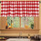 Plaid Curtains Red Black White Polyester 55x15 in Blackout 6