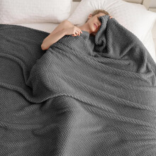Dark Grey 300GSM Super Soft Queen Blanket (90x90") – Cozy Fleece Throw for Couch, Sofa, Bed – Aesthetic Home Decor for Women & Girls