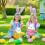 Uova e coniglietti gonfiabili di Pasqua in PVC (6 pezzi) 2