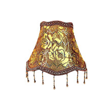Abat-jour cloche floral victorien rose festonné