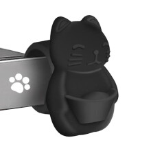 Protetor de Maçaneta de Silicone, Protetor de Parede e Amortecedor – Design de Gato da Sorte/Elefante, Silencioso para Casa/Quarto