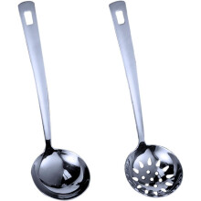 Conjunto de colheres de servir em aço inoxidável, incluindo colher perfurada e concha para sopa, colheres antiaderentes, utensílios de cozinha