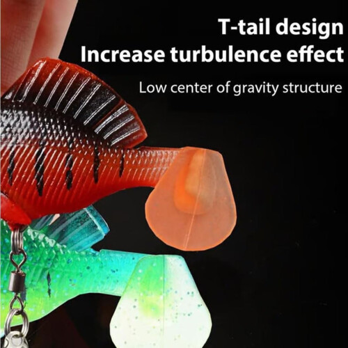 Pre-Loaded Jig Head Soft Baits Bluegill Paddletail 6 Pack 2