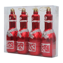 Décoration de Noël scintillante à suspendre, ornement rouge pour sapin de Noël, œufs de Pâques à suspendre