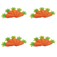 Lot de 16 pochettes à couverts en tissu en forme de carotte, légères, pour fourchettes et cuillères, 25 x 12,5 cm, décoration de table pour