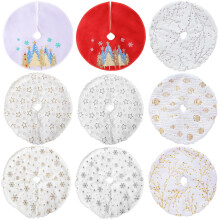 Jupes de sapin de Noël de 38 cm (15 pouces), petites décorations pour sapin de Noël, compatibles avec les mini-sapins