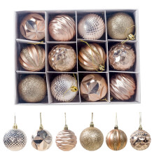 Boules de Noël décoratives pour sapin de Noël, incassables, 24 pièces, boules de 6 cm à suspendre, décoration pour la maison et les fêtes,