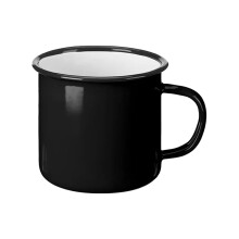 12 oz Enamel Camping Coffee Mugs, White Metal Vintage Cups with Handle – Compatible with Campfire, Picnic, Travel & Outdoor