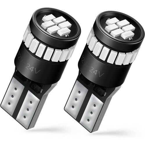 Λαμπτήρες LED W5W T10 για πινακίδες κυκλοφορίας 194 6000K λευκό, συσκευασία των 2