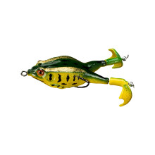 Mealláin Iascaireachta Frog Topwater, Baoite Frog Insamhalta Bog le haghaidh Uisce Úr & Uisce Salainn – Ag luí le Whopper Plopper