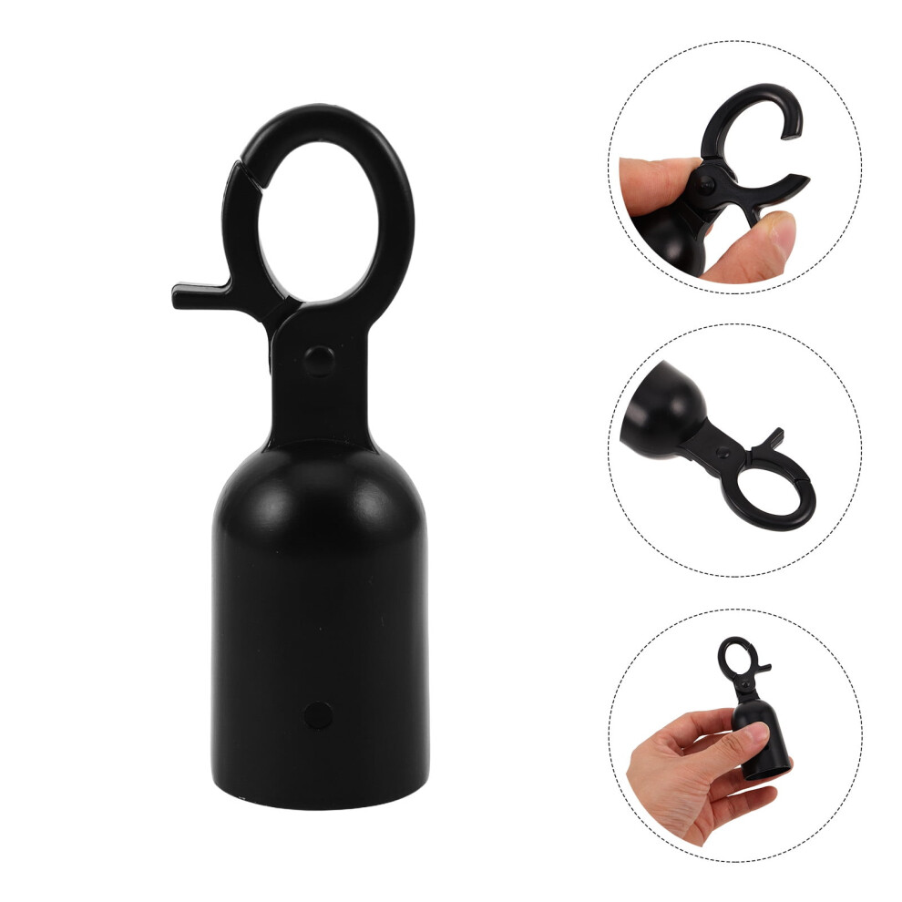 Metal Rope End Cap With Hook For Guardrail Zinc Alloy Black 962125440966
