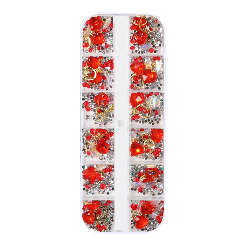 Christmas Nail Stickers â Shiny Gem & Charm Designs, Various Sizes, Compatible with Holiday & Halloween Nail Art