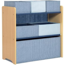 - GapKids 6 Bin Toy Organizer - Greenguard Gold Certified, Indigo Blue