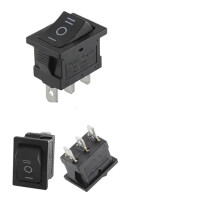 Interruttore a bilanciere serie KCD1, 2/3/4 pin, 10 pezzi, 6A, 250V CA