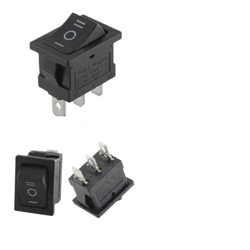 Comutator basculant seria KCD1, 2/3/4 pini, 10 buc., 6 A, 250 V CA