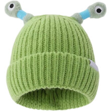 Cute Glowing Little Monster Knit Hat, 2026 New Cartoon Glowing Little Monster Knit Hat with Eyes