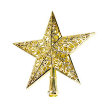 Christmas Tree Topper, Glittered Gold Hallow Star Tree Topper for Mas Tree Decorations/Holiday Party Home Indoor Decororations (A)