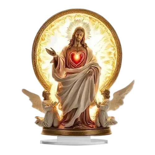 Julekrybbe i akryl med Jesus-figur