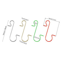 Μεταλλικά διακοσμητικά αγκίστρια χρυσά S-Hook συσκευασία 100 τεμαχίων