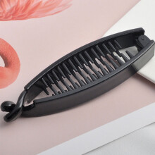 Grote banaanvormige haarclips voor dames, plastic, 6 stuks