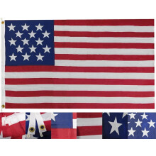 American Flag Nylon 3x5 Feet Embroidered Outline Star 15