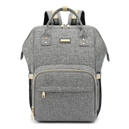 Diaper Bag Backpack for Babies, Waterproof & Insulated, Compatible with Strollers – Grey