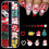 Kerstnagelkunstset met 3D-hars winterdesigns, 12 stuks 1